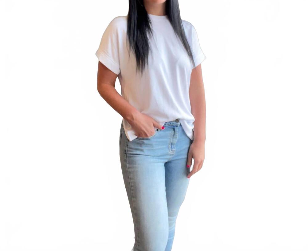 NEW KLD plain jane top in white